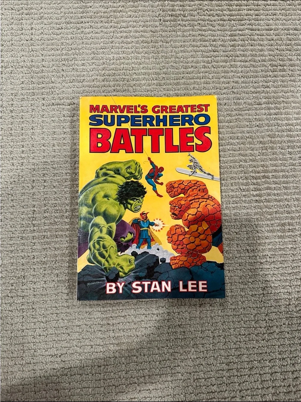 Marvel Bright Yellow Cover with Red & Green Superhero Art